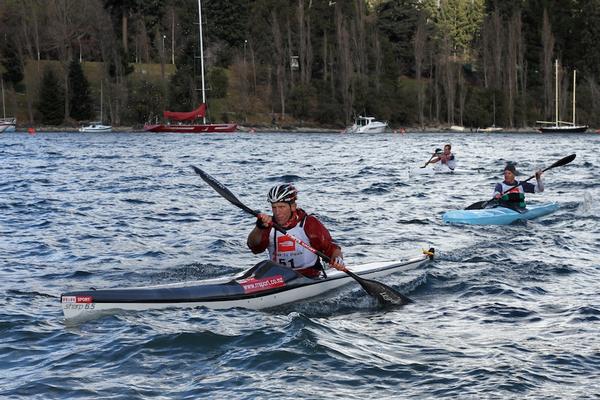 Paddling into the end of Queenstown Bay Stage 3